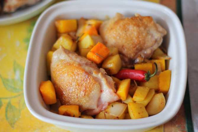 Как приготовить куриное жаркое в духовке - пошаговый рецепт