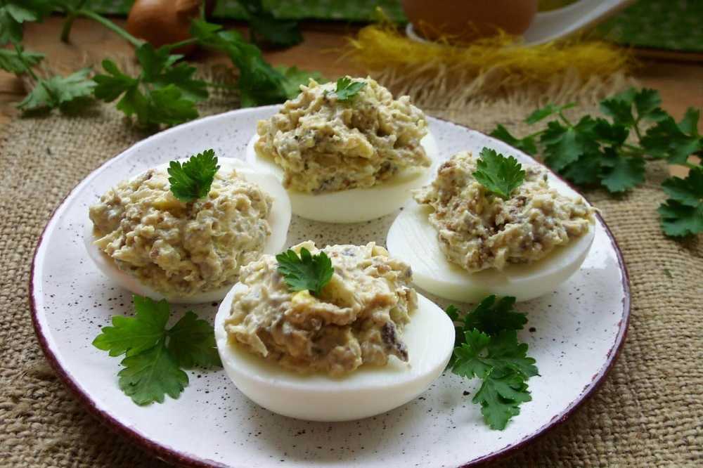 Яйца, фаршированные грибами «  домашняя кулинария и рецепты