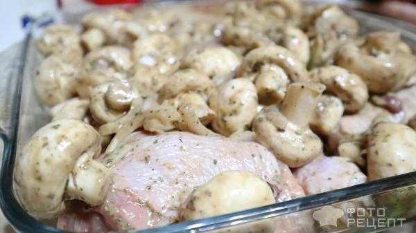 Куриные окорочка фаршированные грибами - пошаговый рецепт в духовке