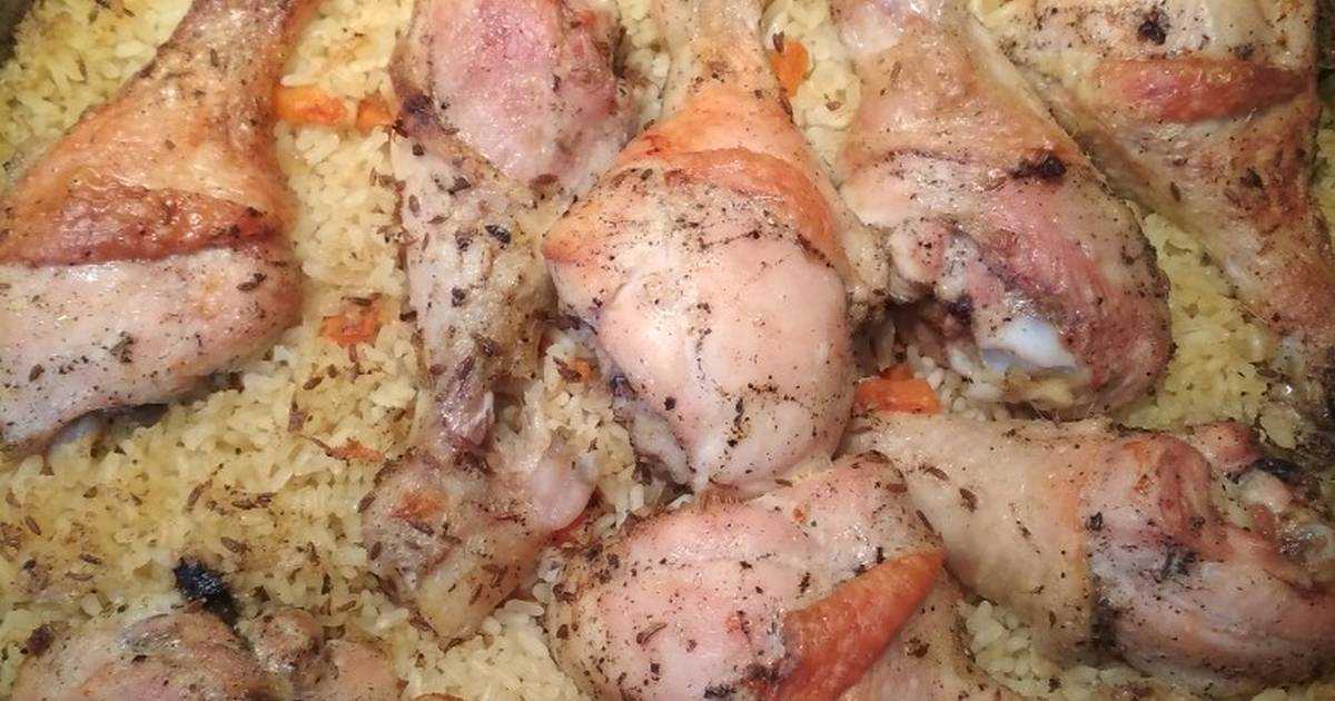 Курица с рисом в духовке рецепт с фото пошагово