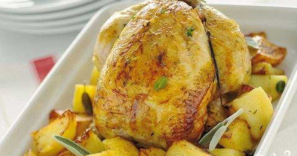 Курица в духовке: 4 рецепта курицы с картошкой в духовке целиком (с фото)