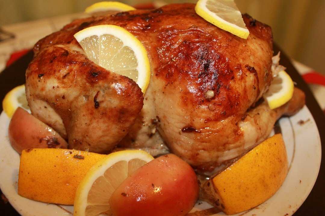 Курица в духовке целиком фаршированная яблоками: рецепт пошаговый с фото