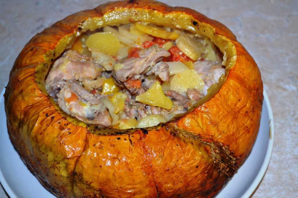 Пошаговый рецепт тыквы, фаршированной мясом и запеченной в духовке
