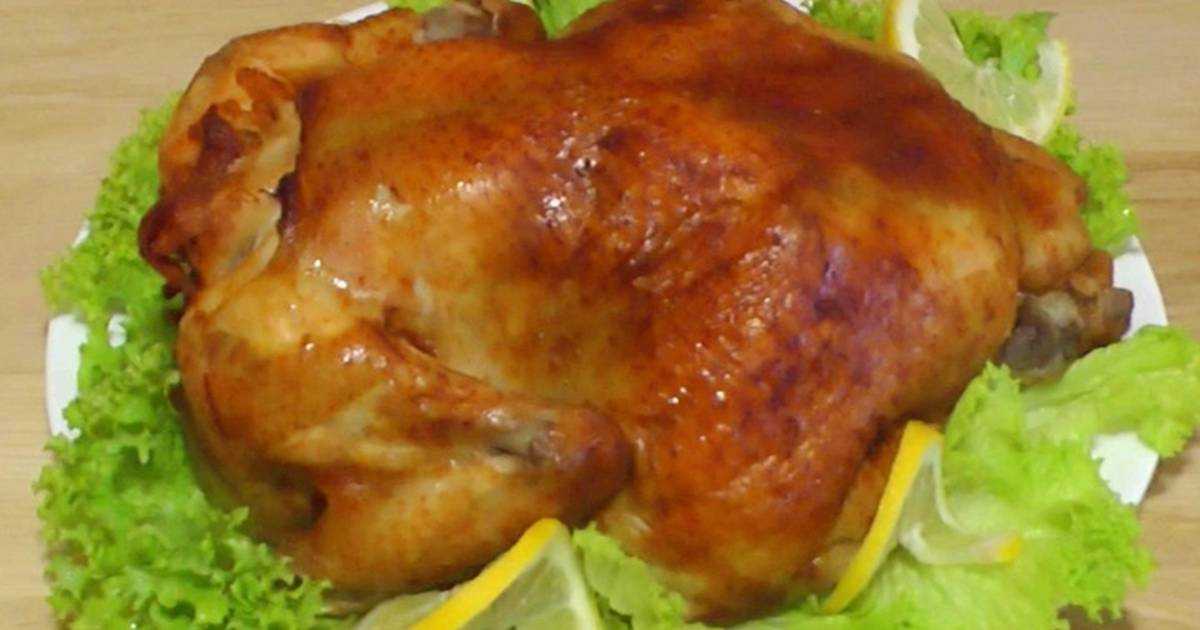 Курица в рукаве в духовке, запеченное блюдо целиком