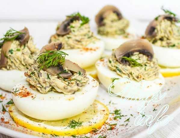 Яйца, фаршированные грибами рецепты