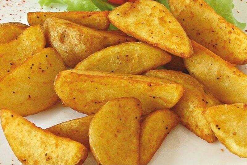 Картофельные дольки с сыром в духовке