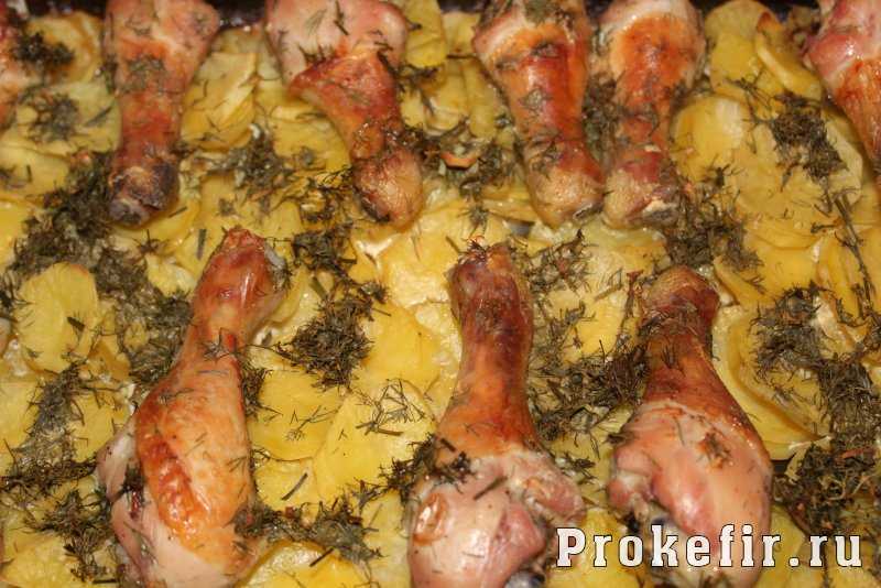 Куриные ножки с картошкой в духовке – 7 вкусных рецептов приготовления