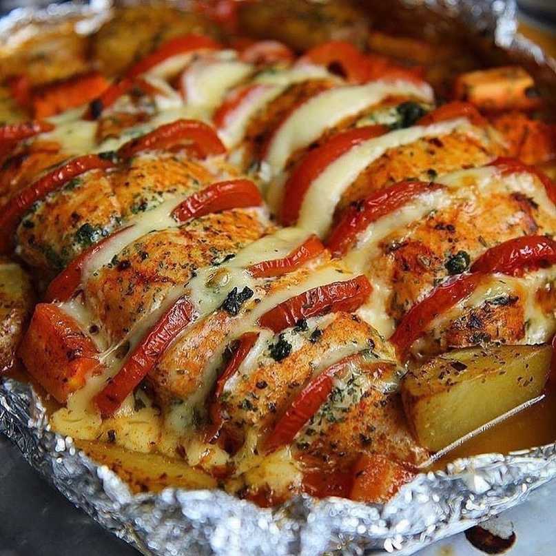 Картофель, запеченный с помидорами и сыром — пошаговый рецепт с фото