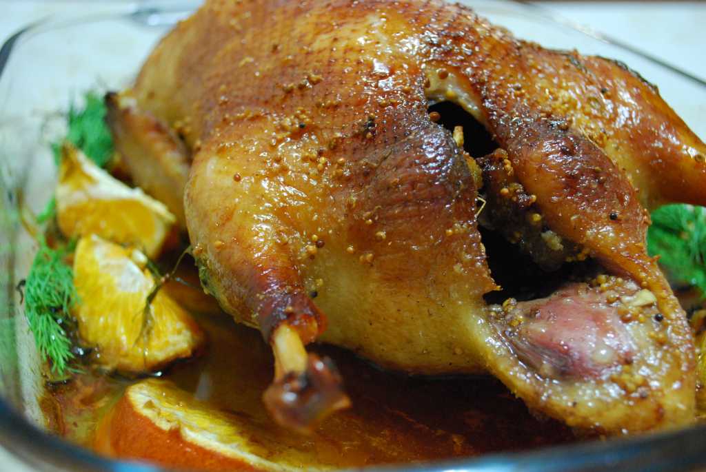 Новогодняя утка целиком в рукаве в духовке запеченная рецепт с фото пошагово и видео - 1000.menu