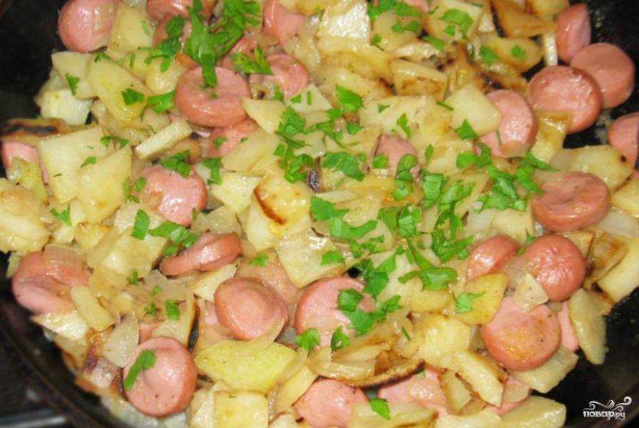 Картошка с колбасой в духовке. пошаговый рецепт с фото