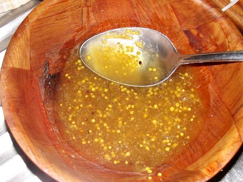 Рецепт: сало, запеченное в горчичном маринаде