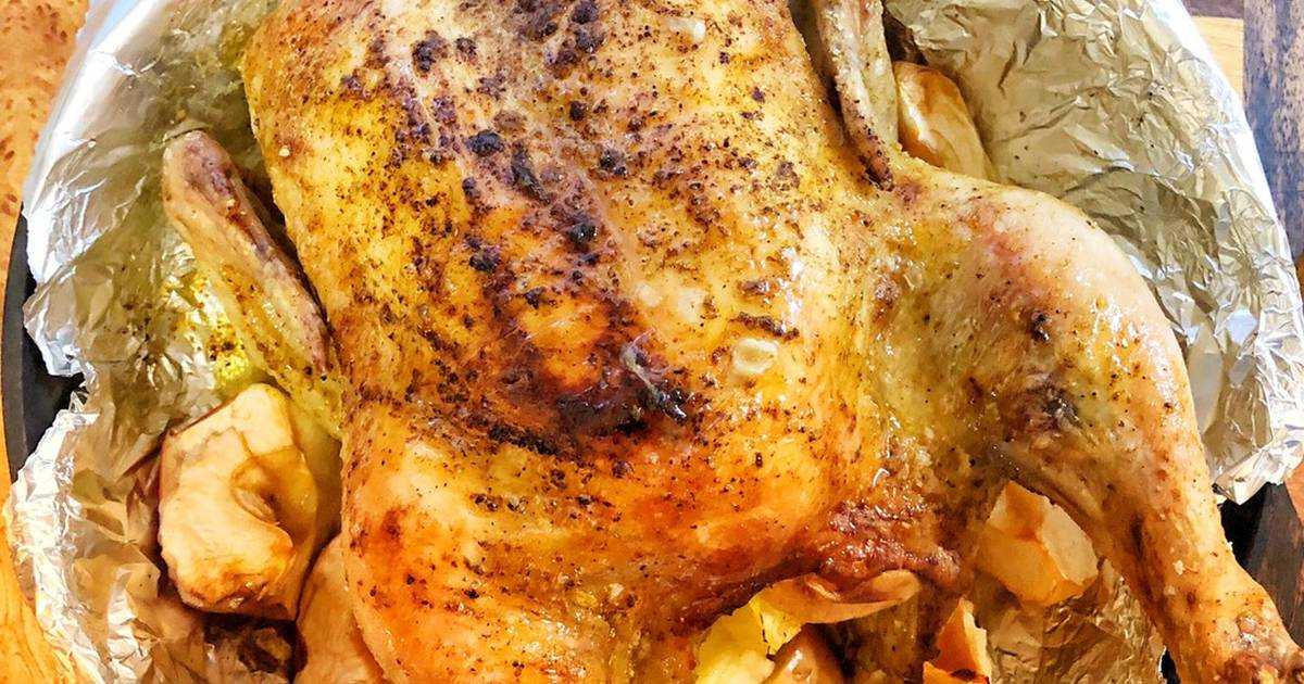 Как вкусно приготовить курицу с яблоками в духовке?