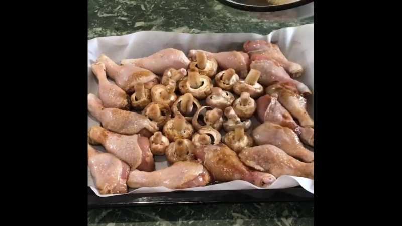 Куриные ножки, фаршированные грибами пошаговый рецепт