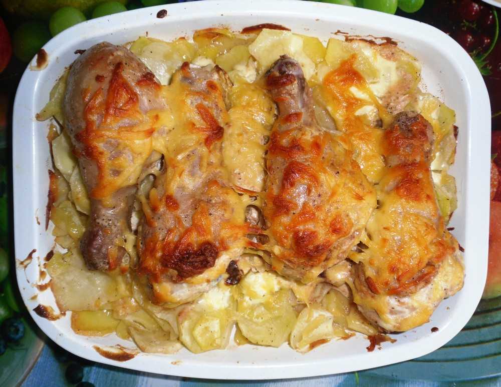 Куриные голени в сметане в духовке рецепт с фото пошагово - 1000.menu