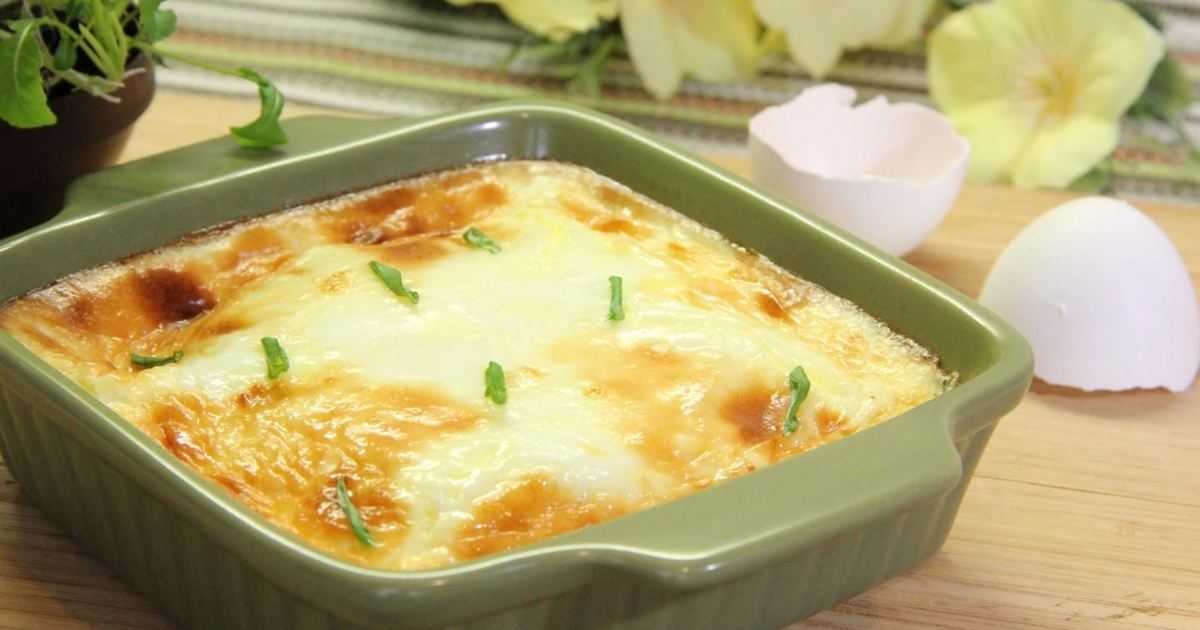 Запеканка из яиц в духовке с сыром рецепт с фото пошагово и видео - 1000.menu