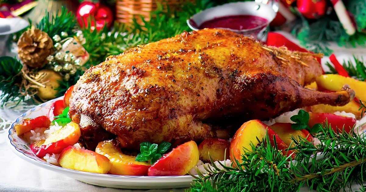 Рождественский гусь - рецепты приготовления гуся с яблоками в духовке