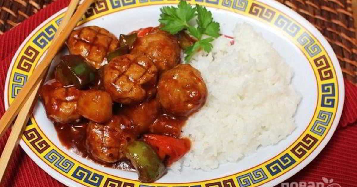 Фрикадельки из курицы в азиатском стиле в духовке рецепт с фото пошагово - 1000.menu