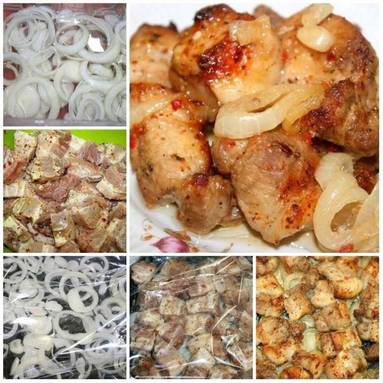 Шашлык из свинины в рукаве в духовке - рецепты маринада и блюда с дымком с луком или картошкой