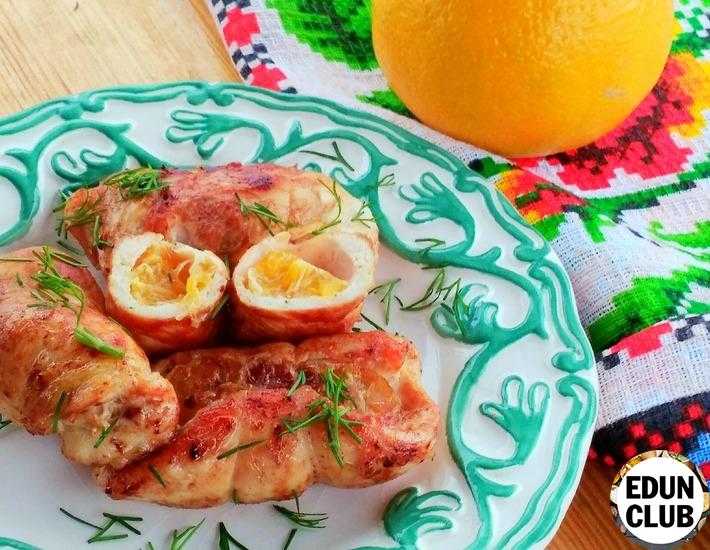 Курица фаршированная мандаринами в духовке (пошаговый рецепт с фото) - pro vkusnyashki