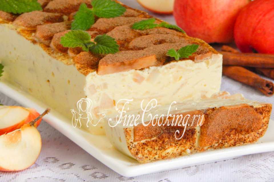 Шоколадно-творожный пирог с яблоками и вишнями рецепт с фото пошагово