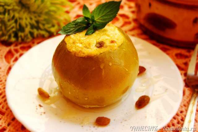 Запеченные яблоки с творогом, маком и орехами в духовке рецепт с фото пошагово - 1000.menu