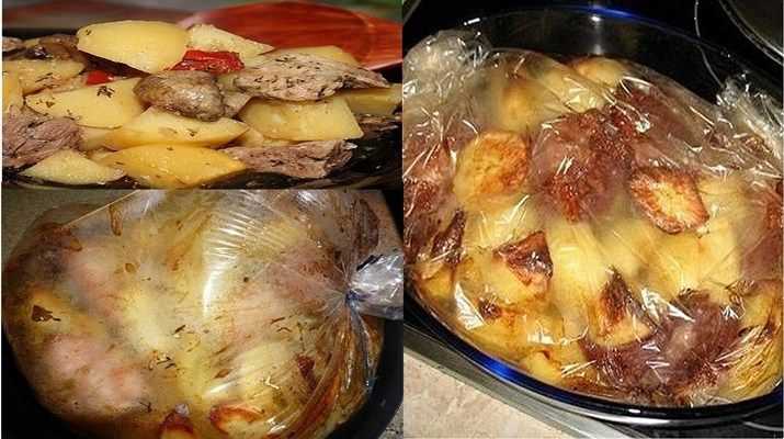 Мясо запеченное с картофелем в рукаве рецепт с фото пошагово и видео - 1000.menu