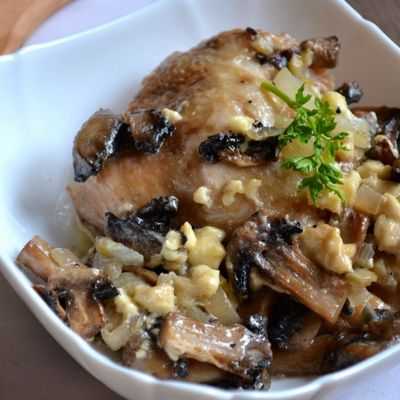 Куриное филе, фаршированное грибами и сыром — пошаговый рецепт