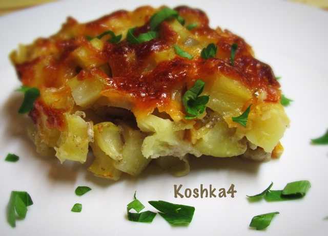 Картофельная запеканка с сыром и луком классическая рецепт с фото пошагово - 1000.menu