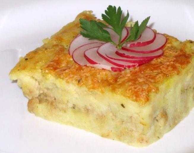 Картофельная запеканка с сыром и луком классическая