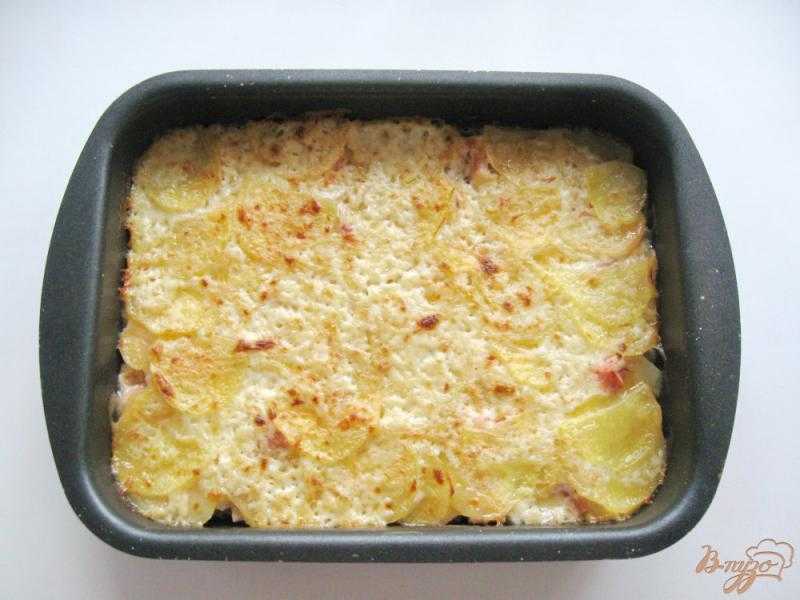 Картофельная запеканка с колбасой и сыром в духовке – рецепт с пошаговыми фото