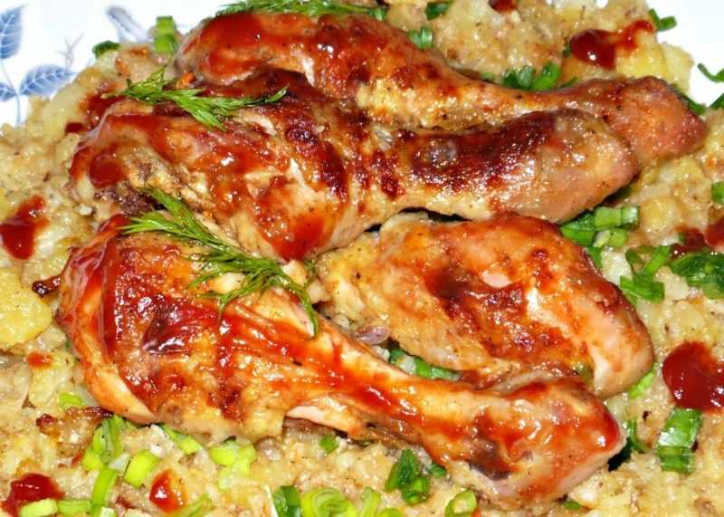 Курица в духовке с картошкой: пошаговый рецепт с фото