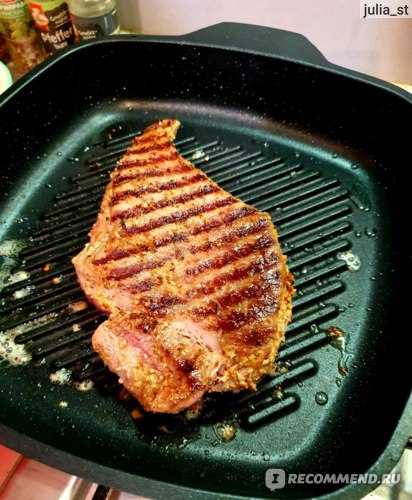 Как жарить стейк из говядины на сковороде гриль  🚩 кулинарные рецепты