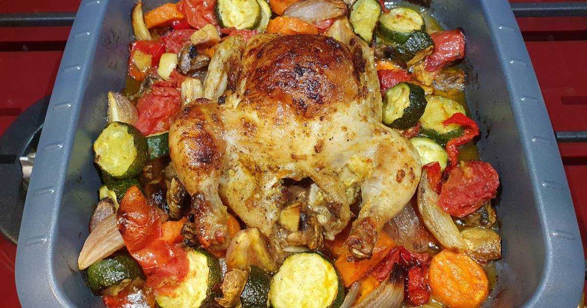 Курица запечённая с овощами в духовке — 8 рецептов вкуснейшего блюда