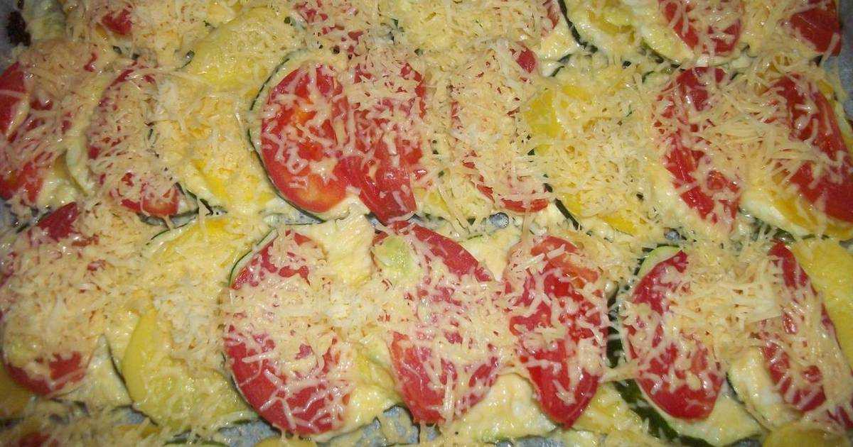 Запеканка из кабачков и помидоров с сыром в духовке
