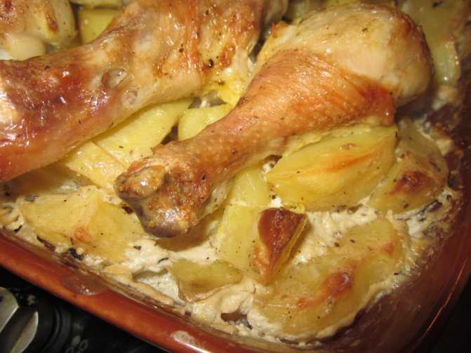 Куриные ножки с картошкой в духовке - самый вкусный рецепт