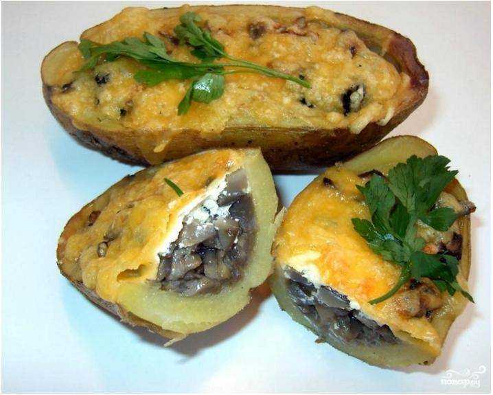 Рецепты картофель фаршированный грибами