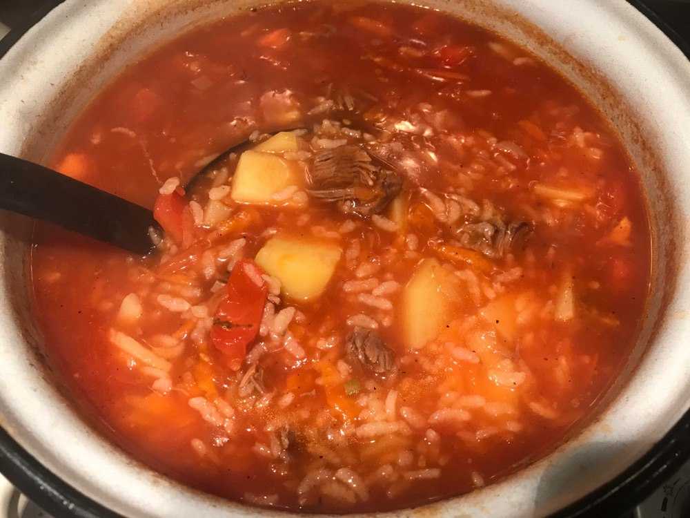 Как научиться готовить наваристый суп с рисом, картофелем и с мясом