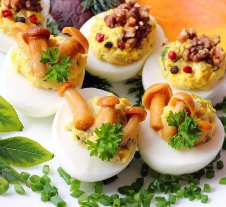 Яйца фаршированные грибами - лучшие рецепты классической советской закуски: рецепты с фото и видео