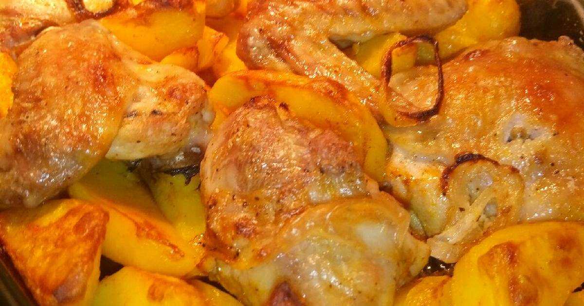 Курица целиком с картошкой в духовке с хрустящей корочкой рецепт с фото пошагово и видео - 1000.menu