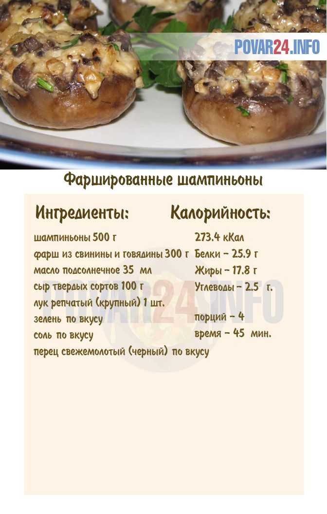 Королевские шампиньоны фаршированные сыром бри рецепт с фото - 1000.menu