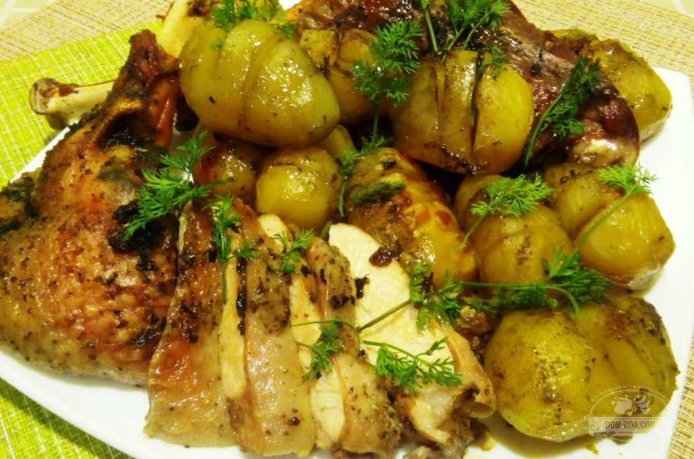 Как запечь индейку в духовке с картофелем: 3 рецепта, особенности приготовления