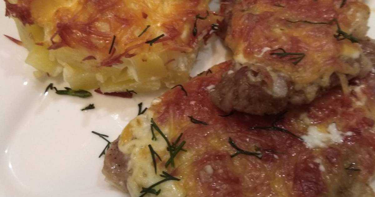 Отбивная с грибами и сыром из свинины в духовке рецепт с фото пошагово и видео - 1000.menu