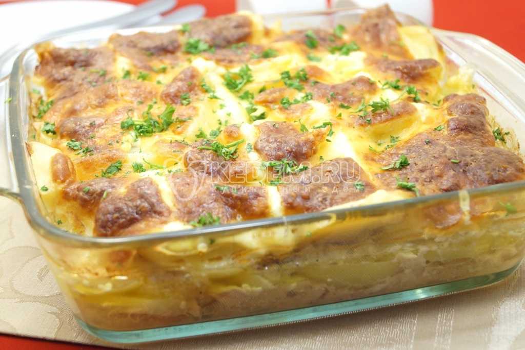 Картофельная запеканка с мясом: 5 пошаговых рецептов