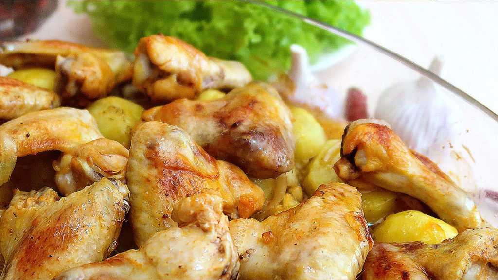 Крылышки с картошкой в духовке в рукаве топ 10 рецептов (572 ккал)