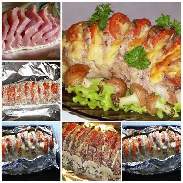 Мясо свинины с помидорами запеченное гармошкой в духовке: рецепт с видео и фото пошагово