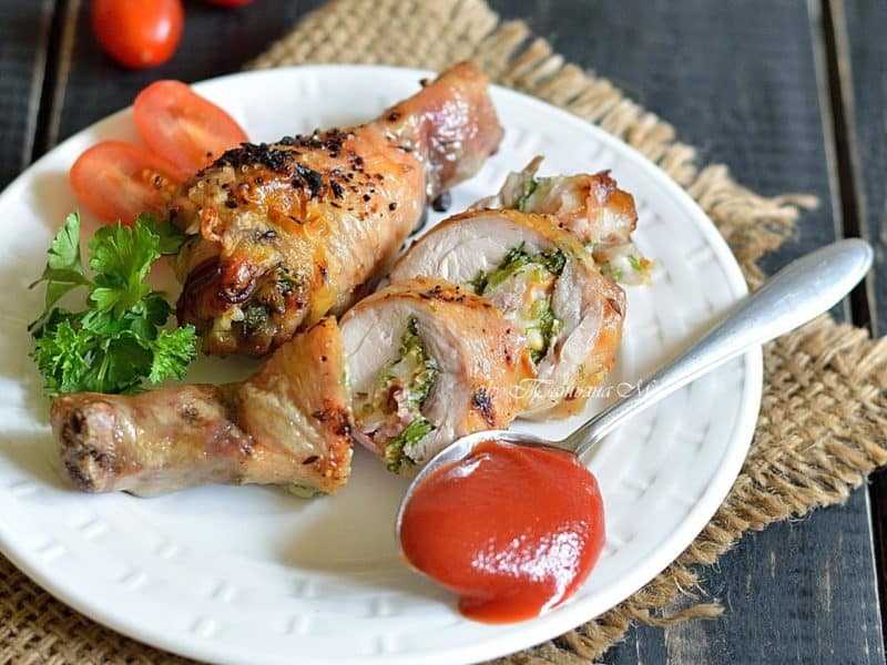 Фаршированные куриные бедра - 50 рецептов: мясные блюда | foodini