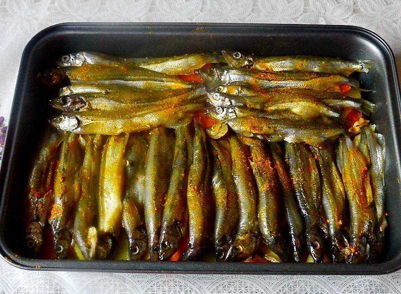 Мойва на противне в духовке: рецепт запеченной нежной рыбки