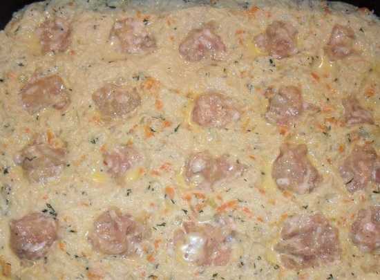 Запеканка с фрикадельками и картофельным пюре - 6 пошаговых фото в рецепте