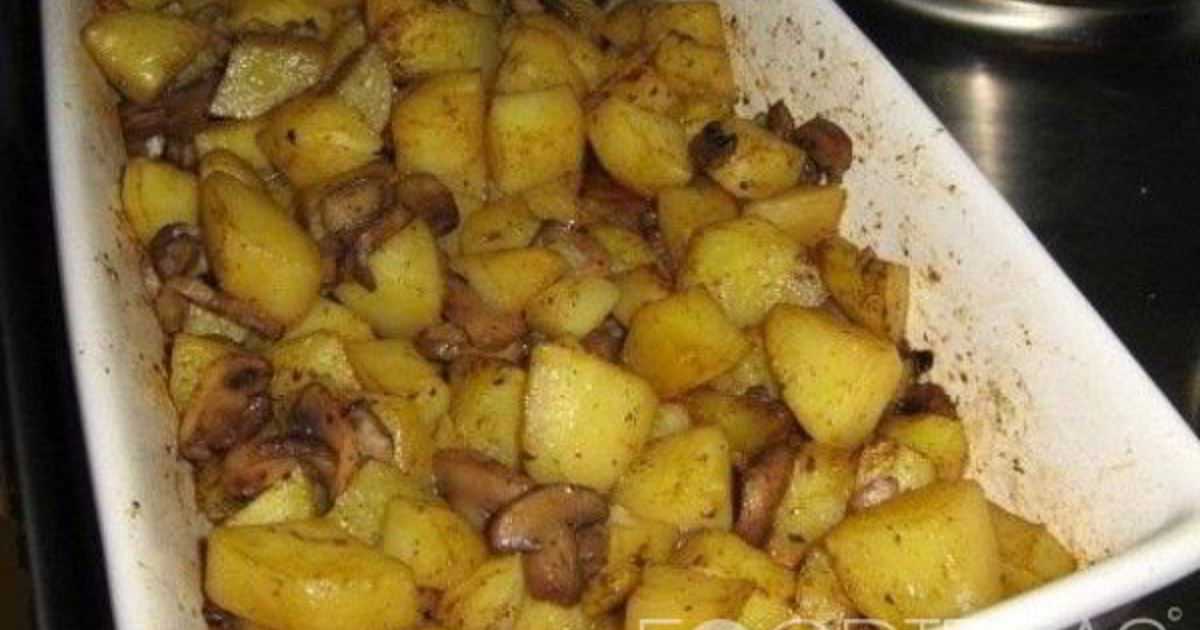 Картошка с сыром и грибами слоями в духовке рецепт с фото - 1000.menu