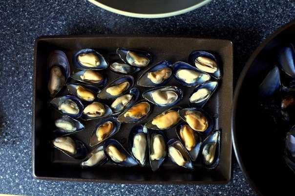 Запеченные мидии: рецепты приготовления очищенных моллюсков или в створках